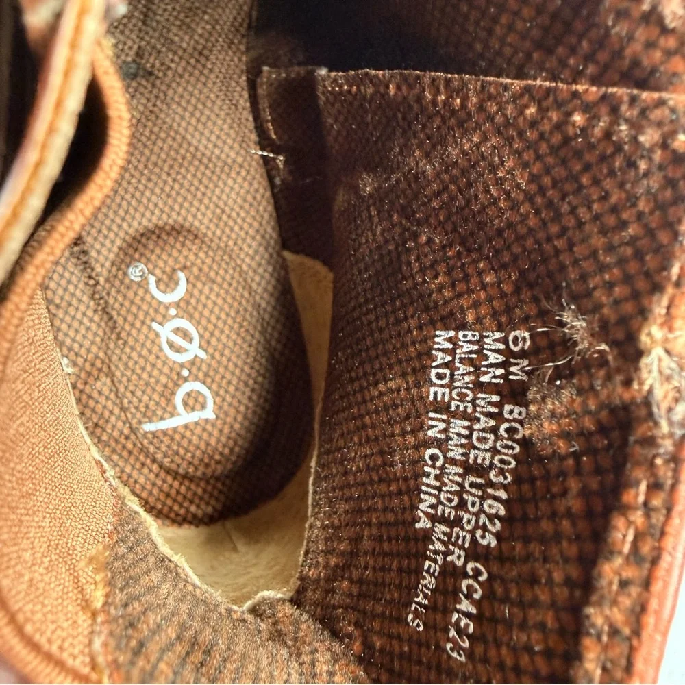 B.O.C‎ Claire Dark Tan Ankle Boots Women’s Size 6M
